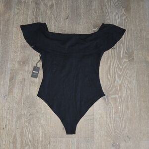 Black Off-Shoulder Body Suit